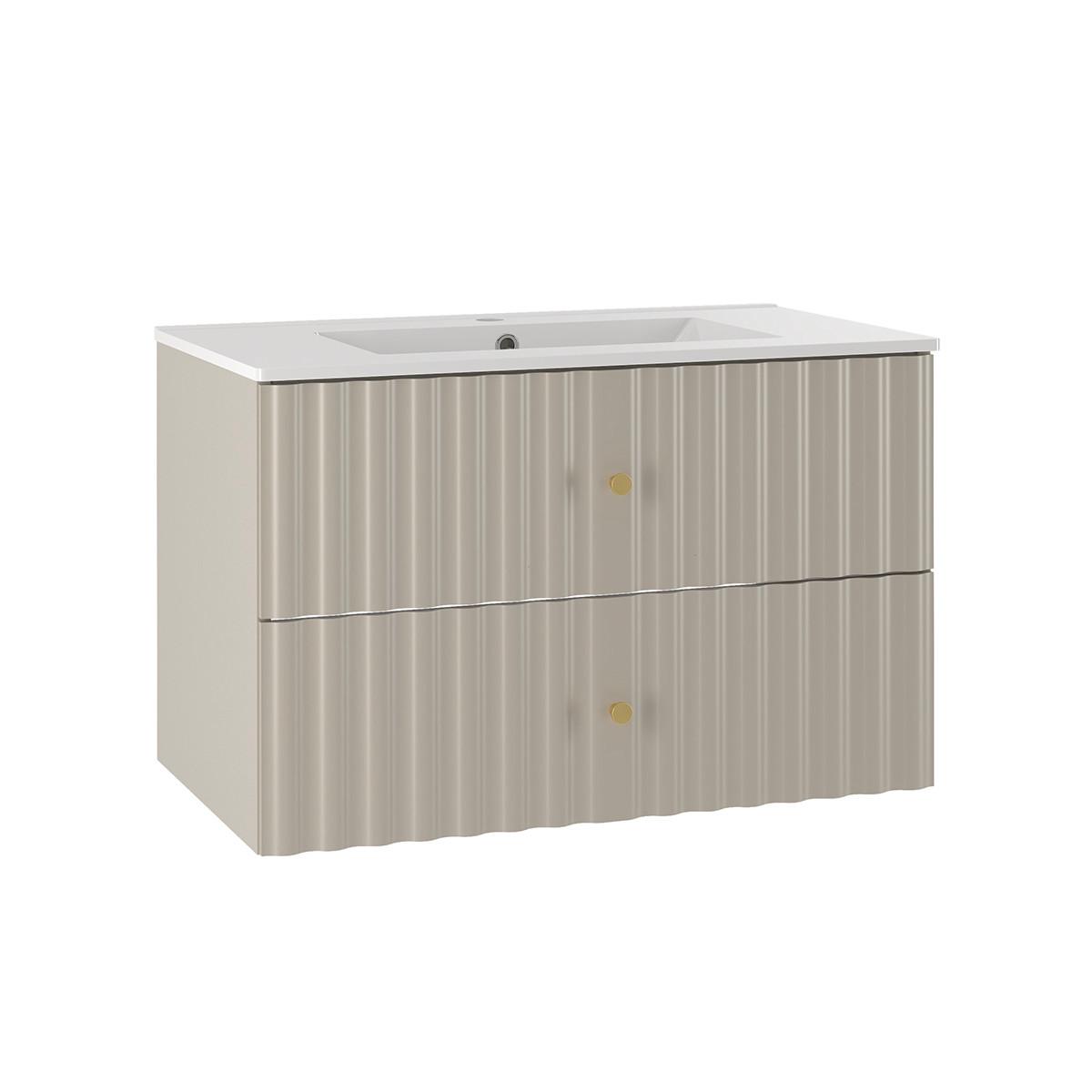 WASCHTISCH 80cm Izae Kaschmir - Beige, Holzwerkstoff (80/50/45.8cm) - Petits-meubles