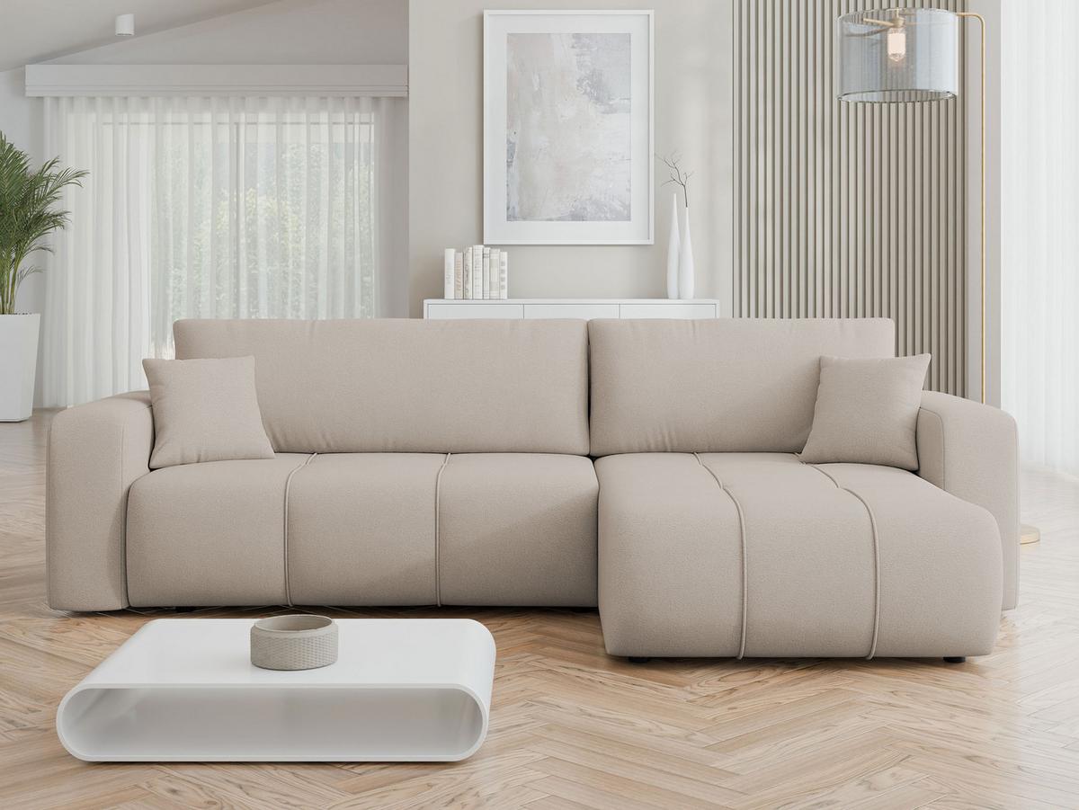 ECKSOFA Furyn Maxi - Beige/Schwarz, Holz/Kunststoff (274/145cm) - MIRJAN24