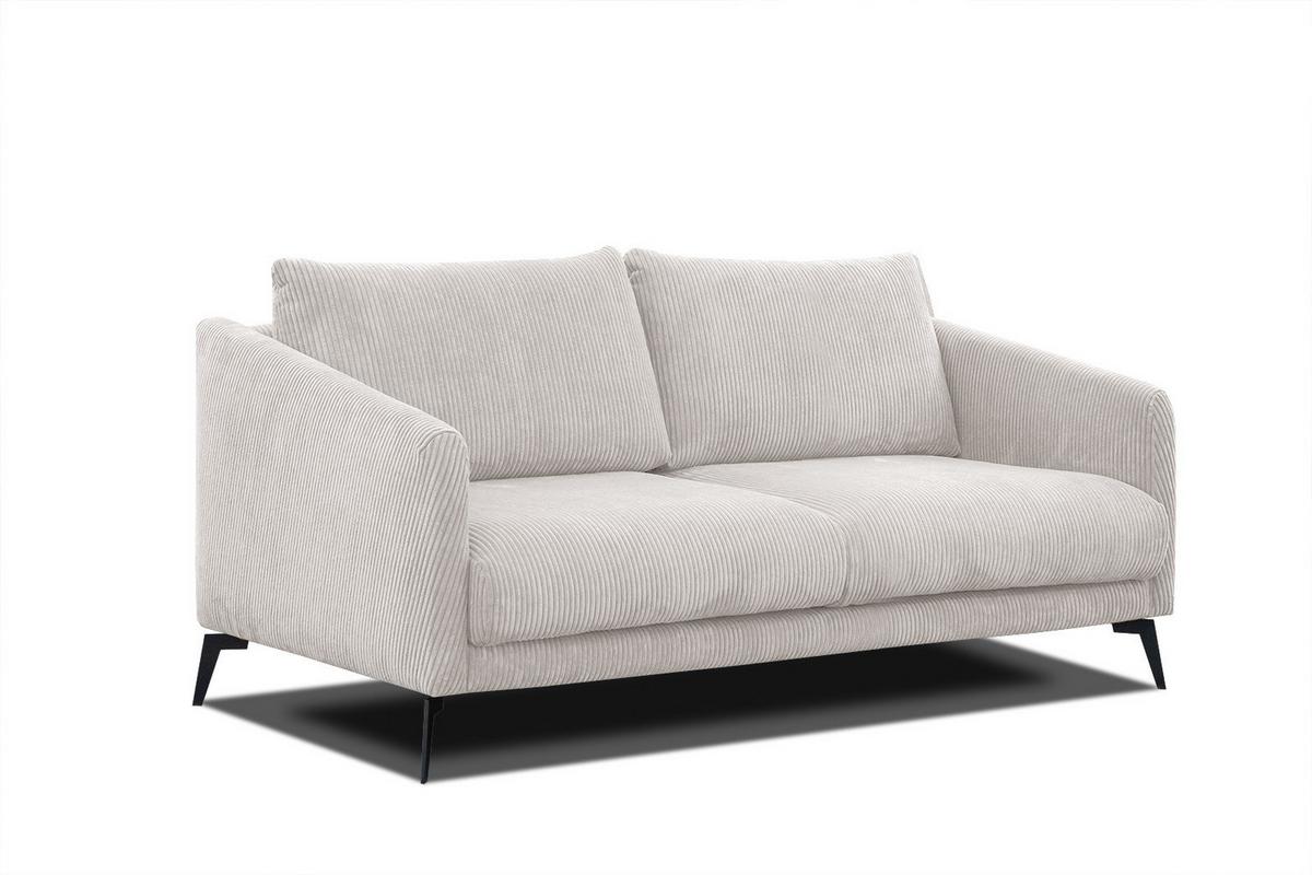 SOFA VILT 2,5-Sitzer, weiß - Schwarz/Weiß, Holzwerkstoff/Textil (202/89/94cm) - Wozimo