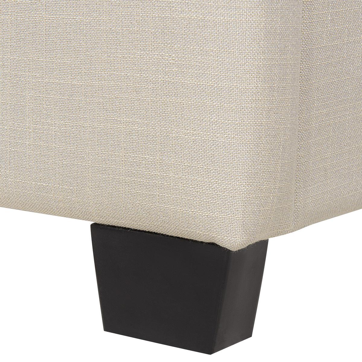 POLSTERBETT 160/200cm Helles Beige Belfort - Beige, Textil (160/200cm) - Beliani