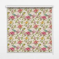 INNENROLLO - Fensterrollo - Rollo - 60x40 cm - Vögel auf Blumen - Grün, Kunststoff (60/140/0.5cm) - TULUP