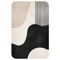 WC-VORLEGER Abstrakt - Japandi - Beige - Modern WC Teppich 40x60 cm - Beige, Textil (40/1cm) - OnlyWow
