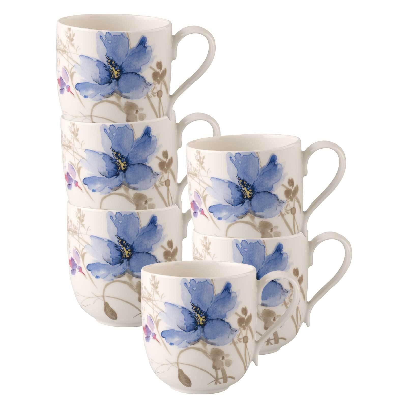 KAFFEEBECHER Mariefleur Gris Basic bunt 260 ml 6er Set - Multicolor, Keramik (0.26L) - Villeroy & Boch