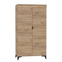 SCHRANK 2 Türen Ruben Holz - Braun, Holzwerkstoff (105/195/55cm) - Petits-meubles