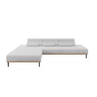 ELEKTRISCHES ECKSOFA Links MONA 316x205x85 Hellgrau Bouclé - Blaugrau/Hellgrau, Holzwerkstoff/Textil (316/205cm) - ALTDECOR