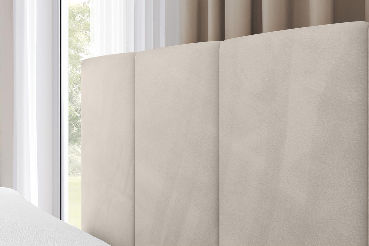 EINZELBETT Jugendbett mit Bettkasten Rechts, mit Matratze - LOVY 100x200 Beige - Beige, Holzwerkstoff/Textil (100/200cm) - ALTDECOR