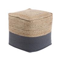 POUF Kirama 44/44/44 cm - Beige, Naturmaterialien (44/44/44cm) - Beliani