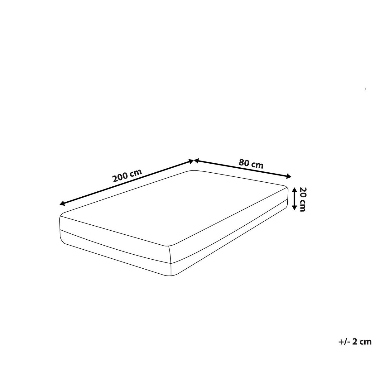 MATRATZE Memory Foam mittelfest 80/200/20 cm Glee - Weiß, Textil (80/200cm) - Beliani
