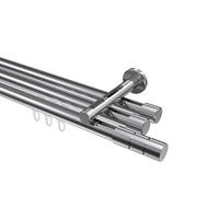 GARDINENSTANGE INNENLAUF Siteno Elanto 420 cm (geteilt in 3 x 140 cm), 3-läufig, 20 mm Ø Chrom - Chromfarben, Metall (420cm) - INTERDECO