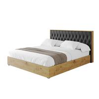 POLSTERBETT mit Bettkasten und Lattenrost, Boxbett ohne Matratze - ENZO5 180x200 Schwarz Kunstleder - Schwarz Hochglanz, Holzwerkstoff/Textil (180/200cm) - ALTDECOR