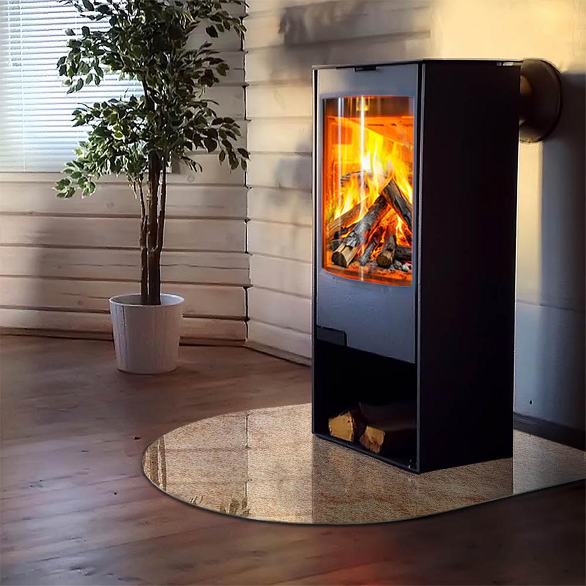 GLASPLATTE für Kamin 100x100 cm - Beige, Glas (100/100/0.4cm) - TULUP