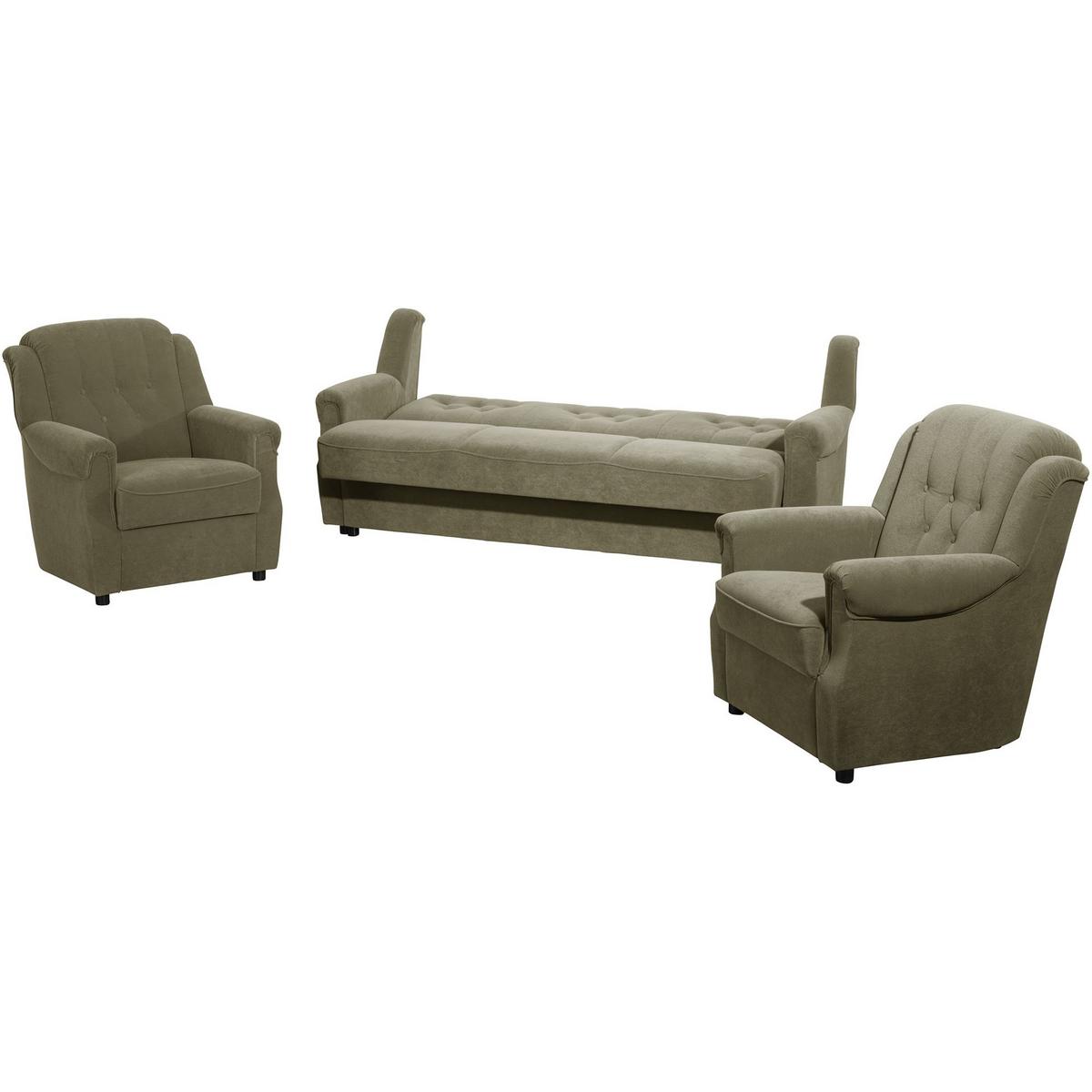 POLSTERSESSEL Kaylyn Flockstoff grün - Grün, Kunststoff (81/89/83cm) - 58aufmkessel