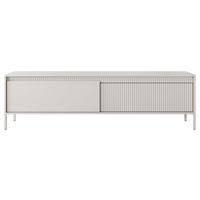 LOWBOARD Trentinis 2T Beige 187,1/53,4/39,5 cm – Geriffelten Fronten - Beige, Holzwerkstoff/Metall (187.1/53.4/39.5cm) - AX Living