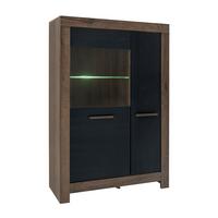 GESCHIRRSCHRANK Adam Holz und Schwarz - Schwarz, Holzwerkstoff (100/148/39cm) - Petits-meubles
