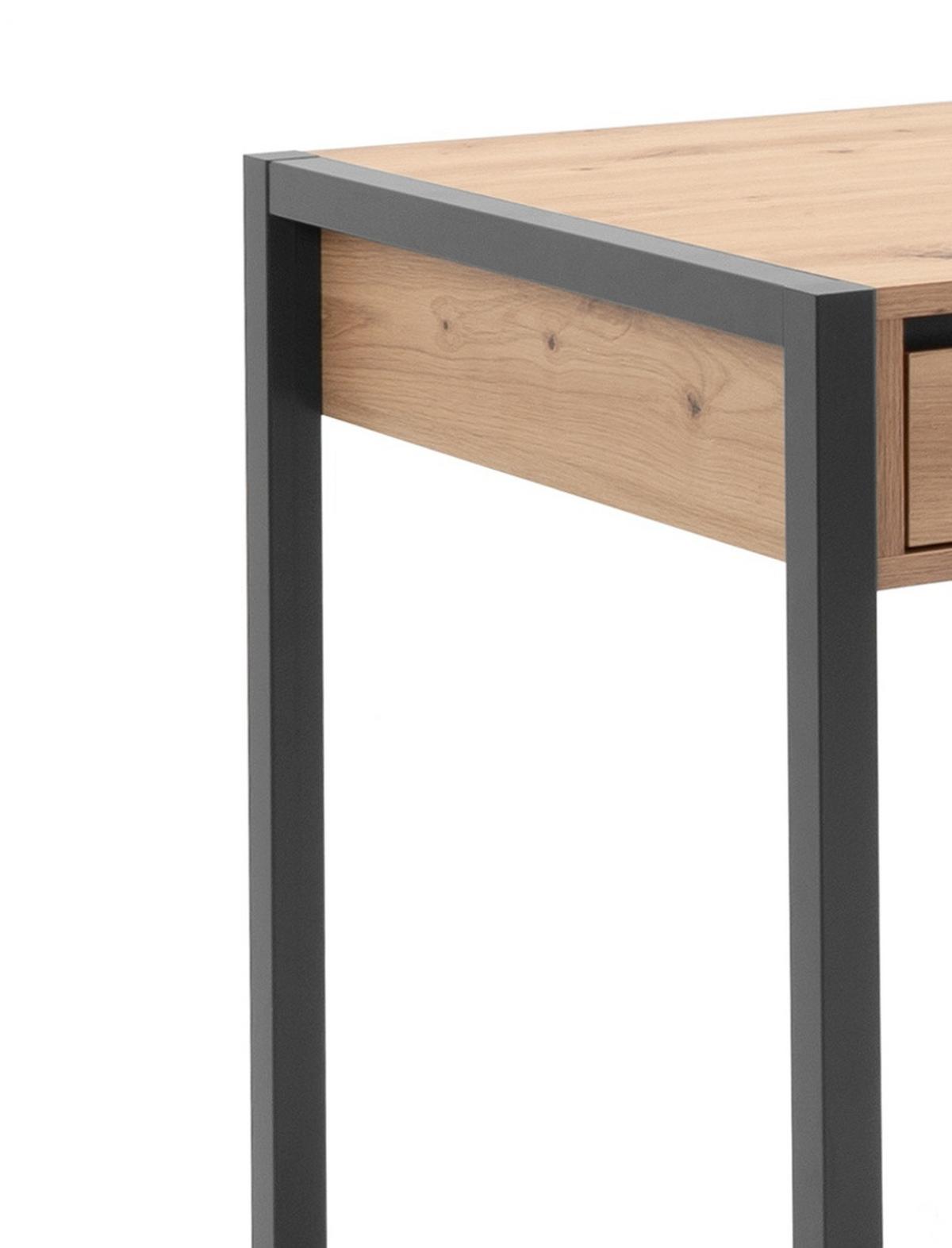 SCHREIBTISCH Artisan Eiche, anthrazit 120 cm, Industrial Design, Laptoptisch mit Schubladen - Anthrazit/Eiche Artisan, Holzwerkstoff (120/60/75cm) - Furn.Design