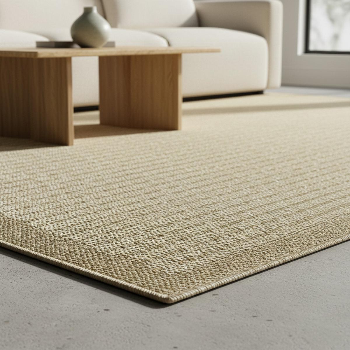 TEPPICH Outdoor DAFNE in Beige, einfarbig, 140 x 200 cm - Beige, Textil (200/140cm) - KADIMA DESIGN