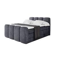 BOXBETT mit Matratze H3|H4 und Lattenrost - NINA-Z KING - 140x200 cm Casablanca - Dunkelgrau - Dunkelgrau, Holzwerkstoff (140/200cm)