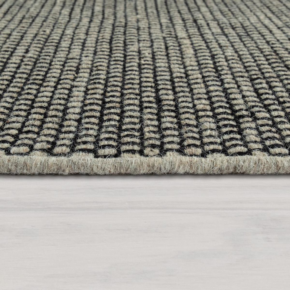 WOLLTEPPICH handgewebt, meliert gewebt, Grau, 160 x 230 cm - Grau, Textil (230/160cm) - KADIMA DESIGN