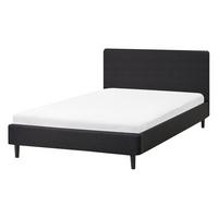 BETT mit Lattenrost 120/200 cm Stoff Schwarz Fitou - Schwarz, Textil (120/200cm) - Beliani