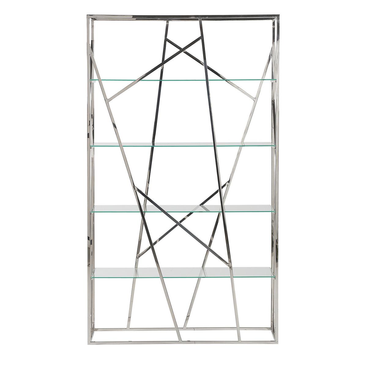REGAL 4 Fächer Hoxie - Silberfarben, Metall (100/175/30cm) - Beliani