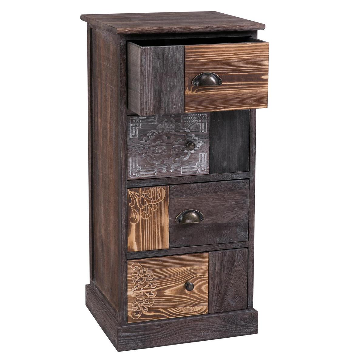 KOMMODE MARA graubraun - Graubraun, Holz (40/84/37cm) - CARO-Möbel