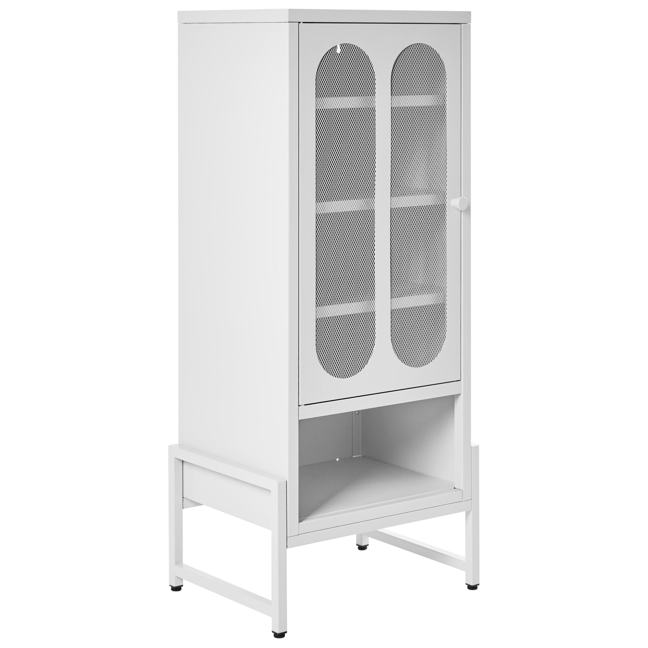 SIDEBOARD Metall Weiß Soletta - Weiß, Metall (47/108/35cm) - Beliani