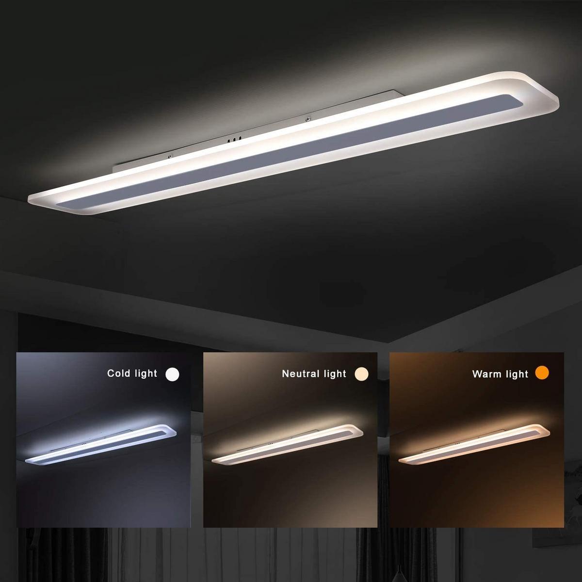 LED-DECKENLEUCHTE Jaser 60/15/5 cm - Weiß, Metall (60/15/5cm) - Nettlife