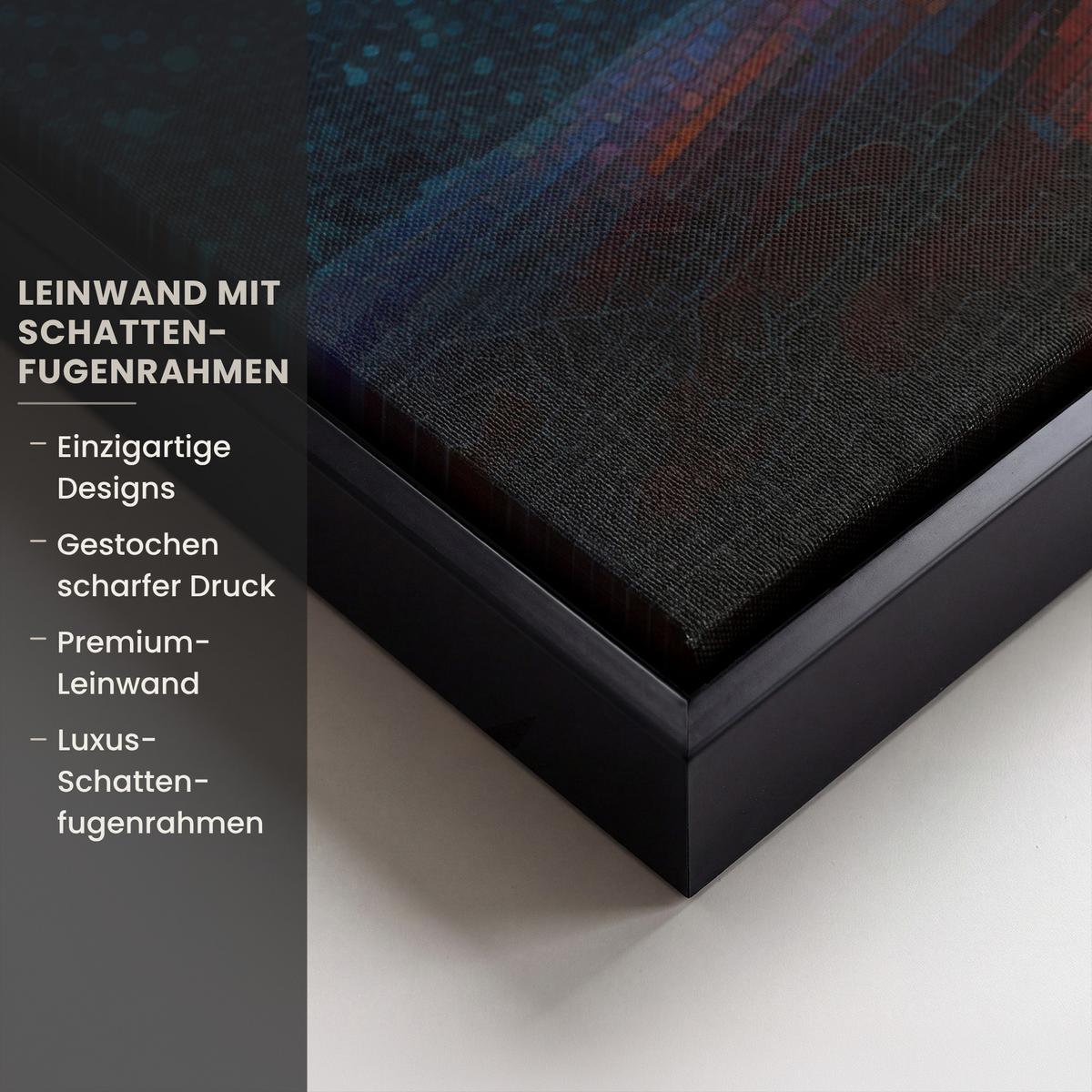 LEINWAND Bilder mit Rahmen - Mosaik - Bunt - Baum - Äste - 60x40 - Multicolor, Textil (60/40cm) - MuchoWow