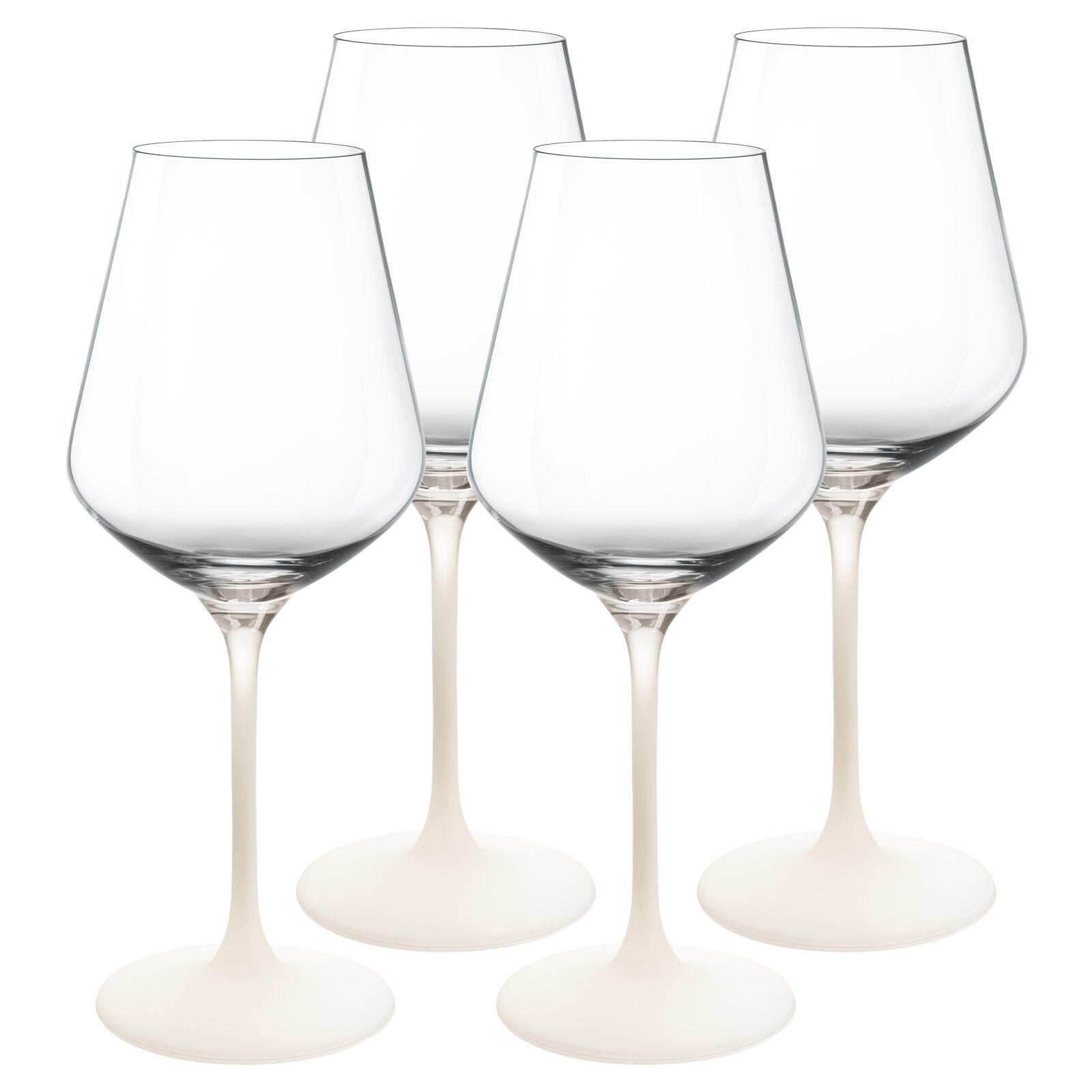 ROTWEINGLÄSER Manufacture Rock weiß-transparent 470 ml 4er Set - Transparent/Weiß, Glas (0.47L) - Villeroy & Boch