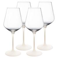 ROTWEINGLÄSER Manufacture Rock weiß-transparent 470 ml 4er Set - Transparent/Weiß, Glas (0.47L) - Villeroy & Boch
