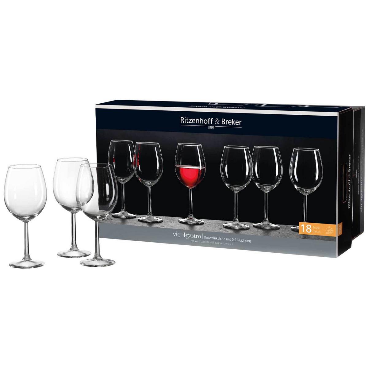 ROTWEINGLÄSER Vio 4Gastro transparent 430 ml 18-tlg. - Transparent, Glas (0.43L) - Ritzenhoff Breker