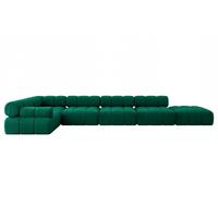 ECKSOFA modulares Sofa Felto-L3 - 475x190x70 cm Dunkelgrün Velours - Dunkelgrün, Holzwerkstoff/Textil (475/190cm) - ALTDECOR