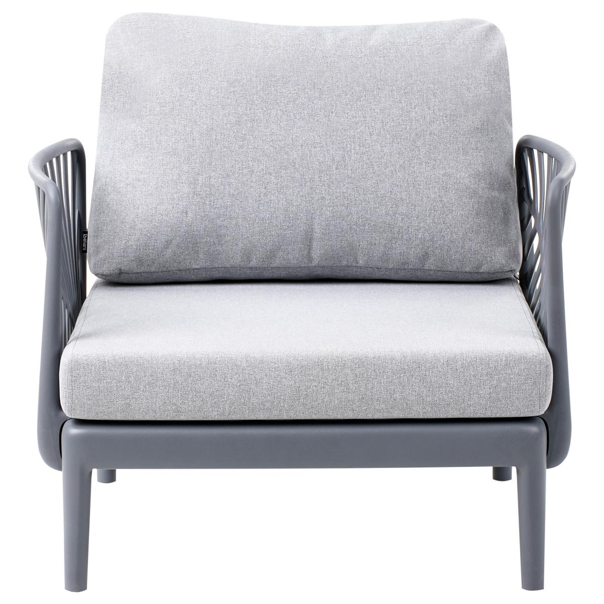 SESSEL Hellgrau Saturnia - Hellgrau, Kunststoff (68/78/68cm) - Beliani