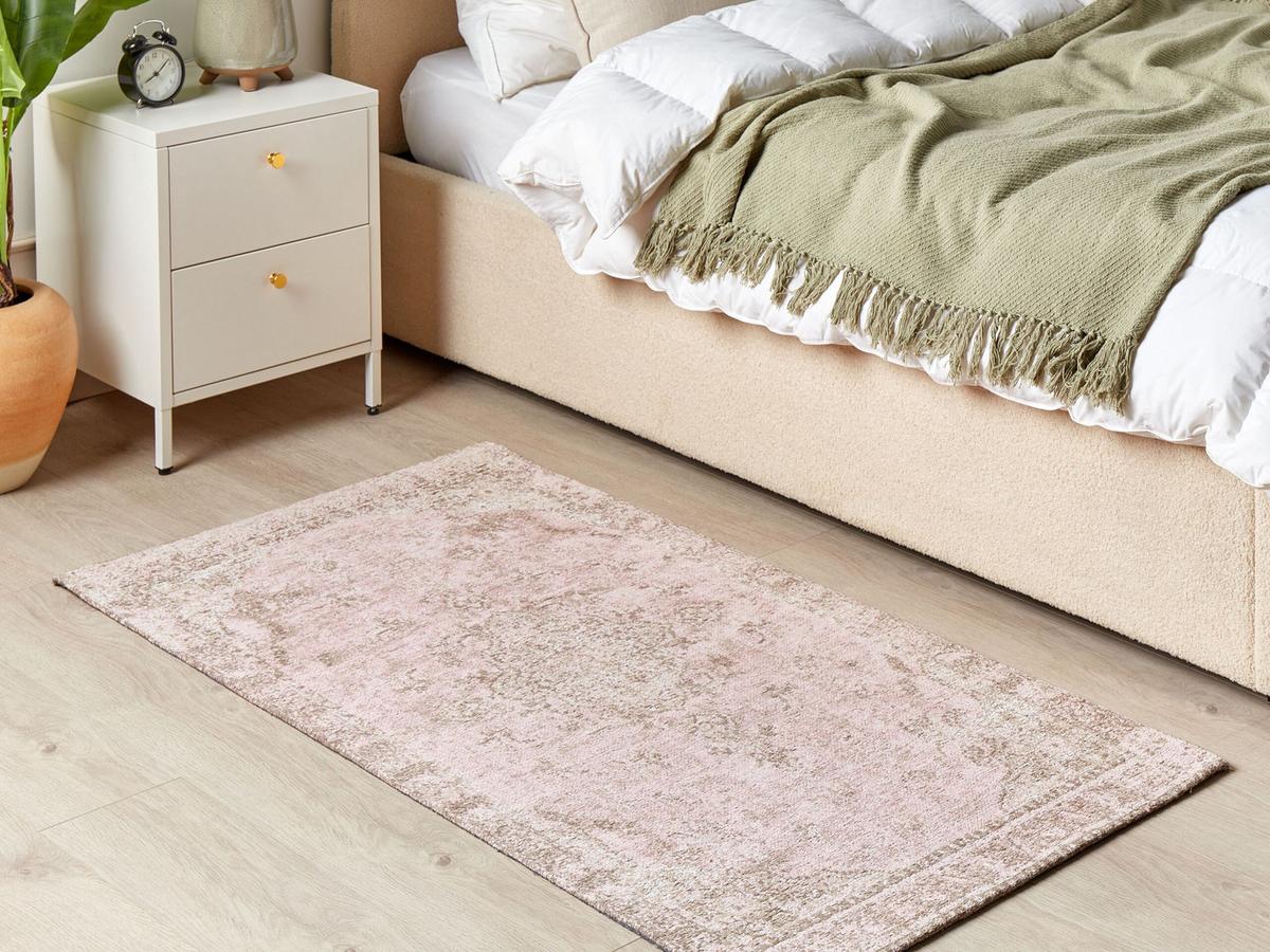 KURZFLOR-TEPPICH Matarim 150/80 cm - Pink, Textil (80/150cm) - Beliani