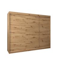 SCHIEBETÜRENSCHRANK TOKYO 200/250/62 3-türig - Silberfarben/Eiche Artisan, Holz/Kunststoff (250/200/62cm) - MÖBEL KRYSPOL