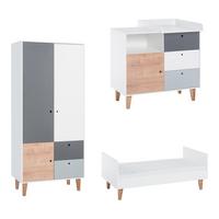 BABYZIMMER 3-teilig Eiche - Braun, Holzwerkstoff (144.5/97/75cm) - Petits-meubles