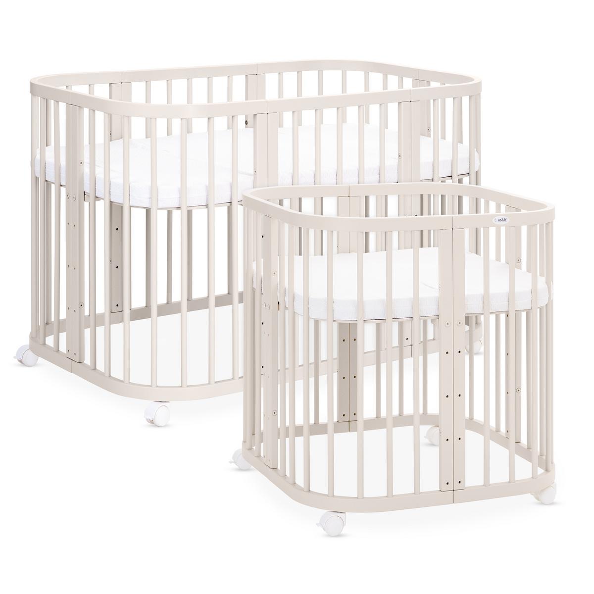 BABYBETT Kaschmir, 7in1 mit Matratze - Kaschmir, Holz/Textil (73/124cm) - waldin