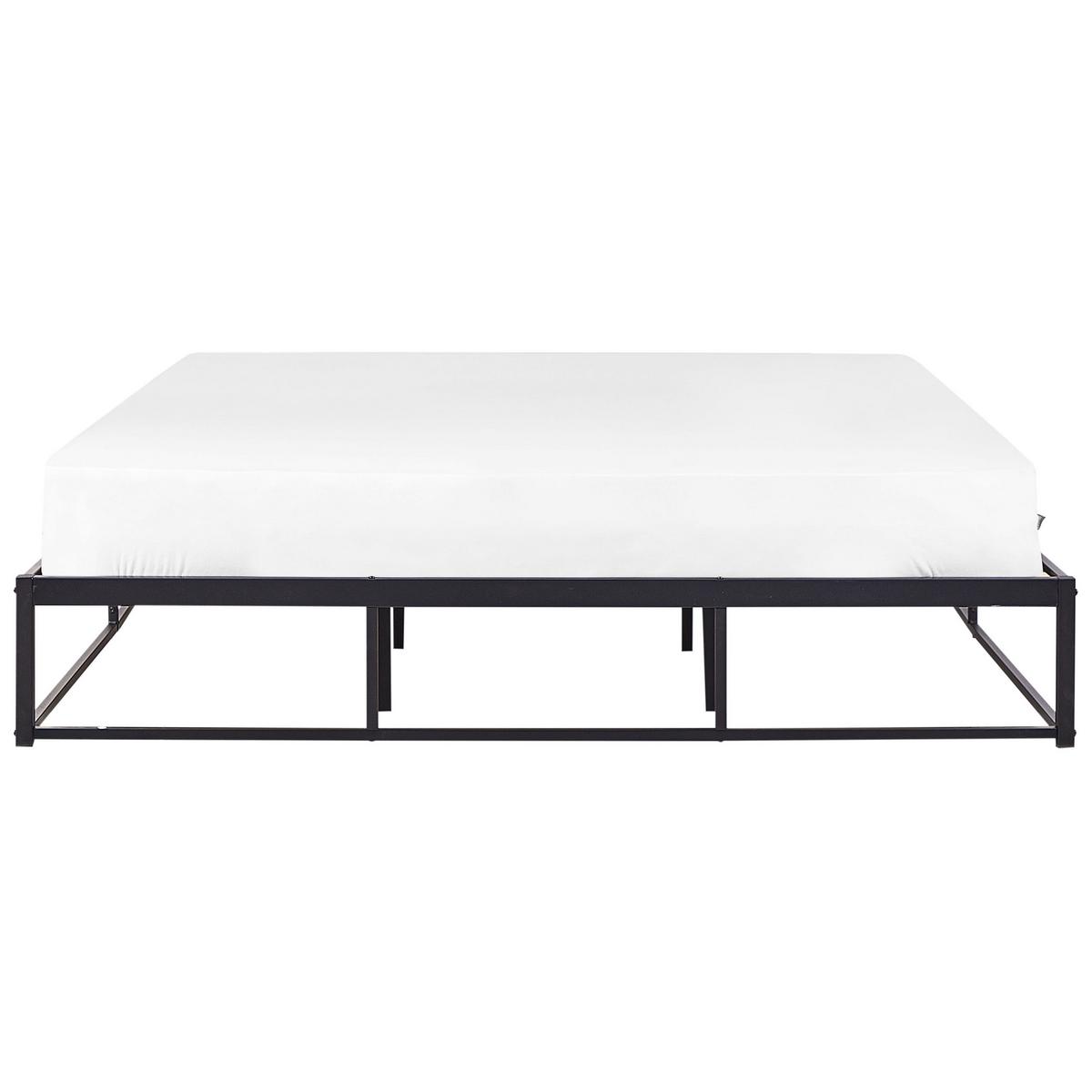 BETT mit Lattenrost 180x200 cm Schwarz Viry - Schwarz, Metall (180/200cm) - Beliani