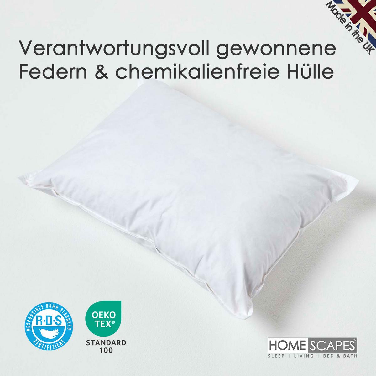 FÜLLKISSEN 2er-Set, Federkissen 30/40 cm - Weiß, Textil (30/40cm) - Homescapes
