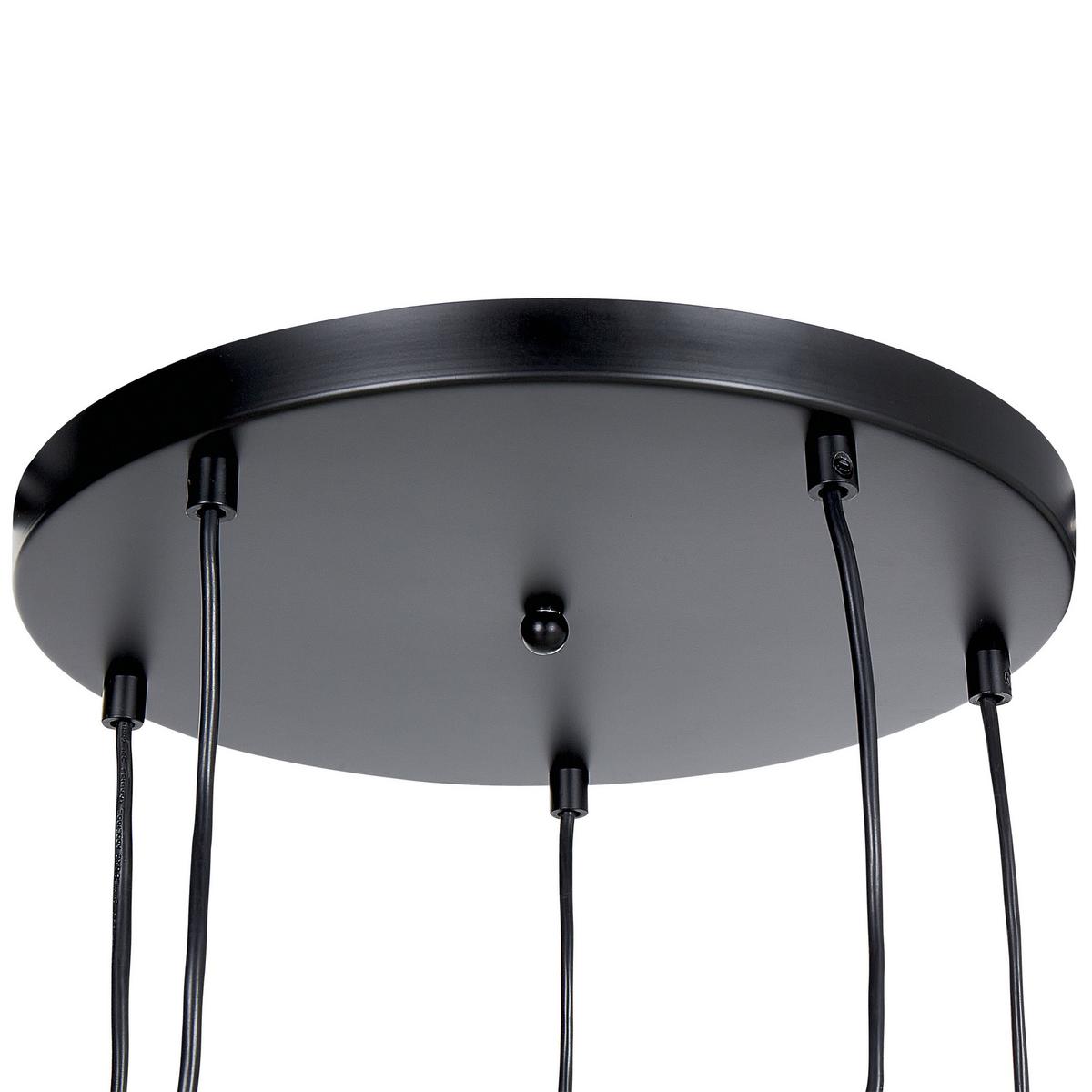HÄNGELEUCHTE Schwarz Noel - Transparent/Schwarz, Glas (35/35/143cm) - Beliani