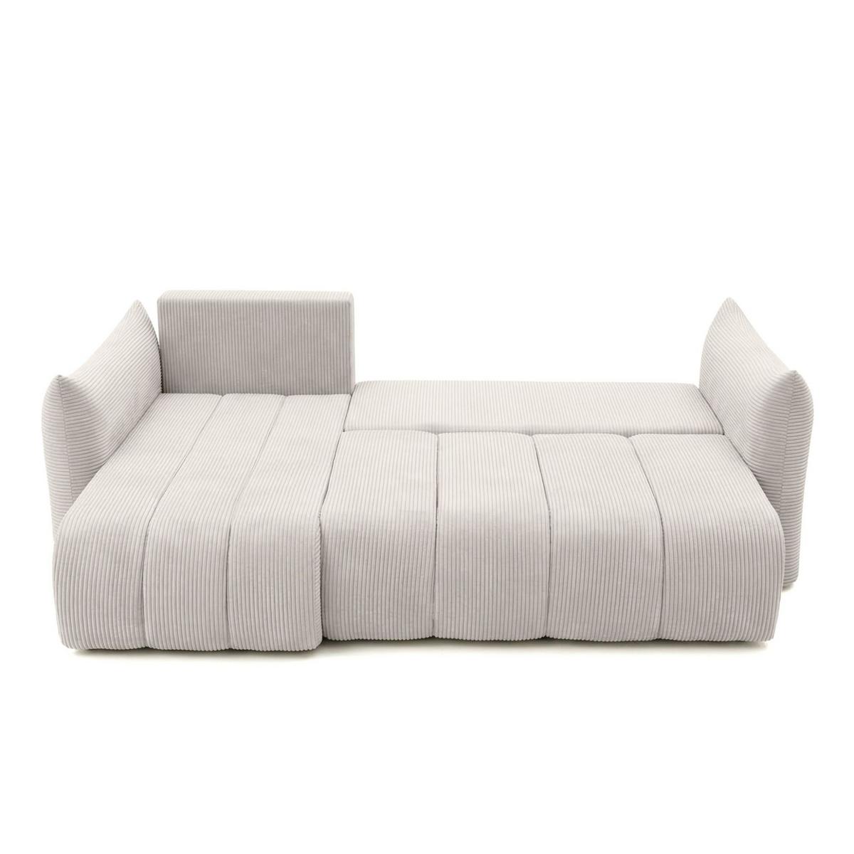 ECKSOFA Ontario Xs Mit Schlaffunktion - Hellgrau, Holzwerkstoff/Textil (154/226cm) - Fun Möbel