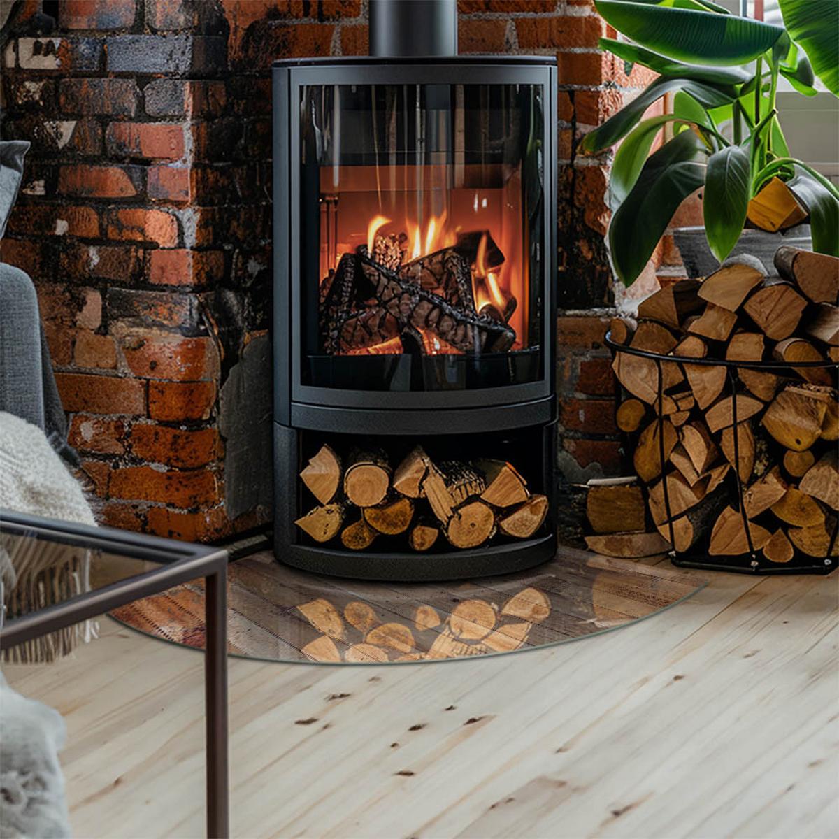 GLASPLATTE für Kamin 100x100 cm - Braun, Glas (100/100/0.4cm) - TULUP