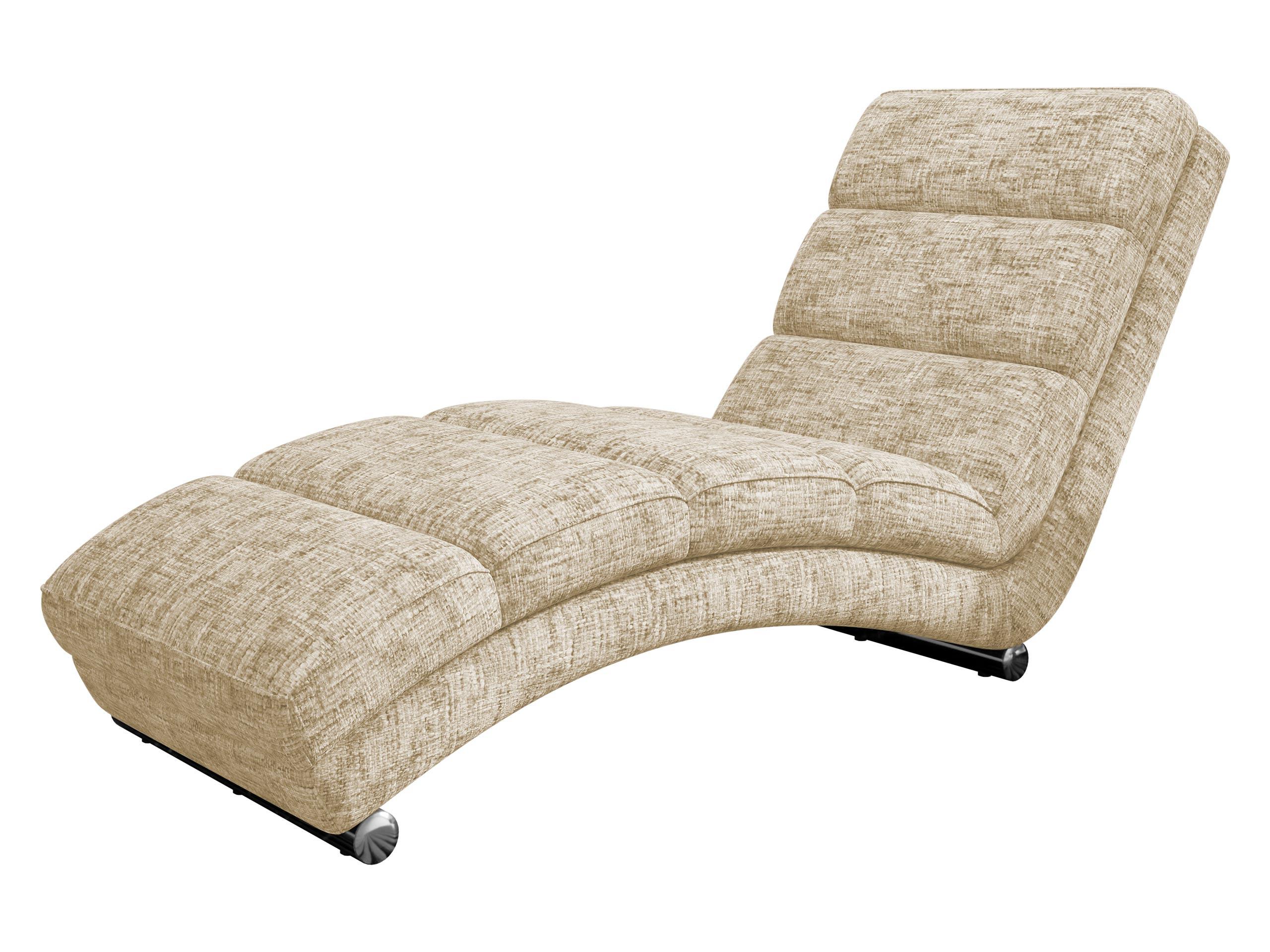 RELAXLIEGE Holiday Premium - Chromfarben/Beige, Holz/Textil (62/84/180cm) - MIRJAN24
