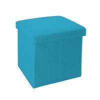 SITZHOCKER Faltbar 30/30/30 cm (Blau) - Hellblau, Textil (30/30/30cm) - Intirilife