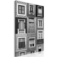 KUNSTDRUCK Schwarz-Weiß 60/90 cm - Schwarz, Textil (60/90cm) - KUNSTLOFT