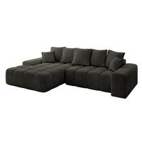 ECKSOFA Ottomane Links ENSI-L - 267x164x69 cm Schwarz - Schwarz, Holzwerkstoff/Kunststoff (267/164cm) - ALTDECOR