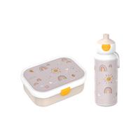 LUNCHSET Campus Sunshine & Rainbow 2-tlg. - Beige, Kunststoff (7.5/18.8/20.5cm) - Mepal