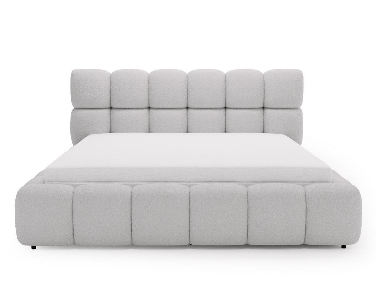 POLSTERBETT Modo 120x200 Bouclé-Stoff Grau - Grau, Textil (120/200cm) - Graingold