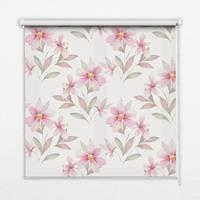 INNENROLLO - Fensterrollo - Rollo - 120x140 cm - Rosa Blüten - Pink, Kunststoff (120/140/0.5cm) - TULUP