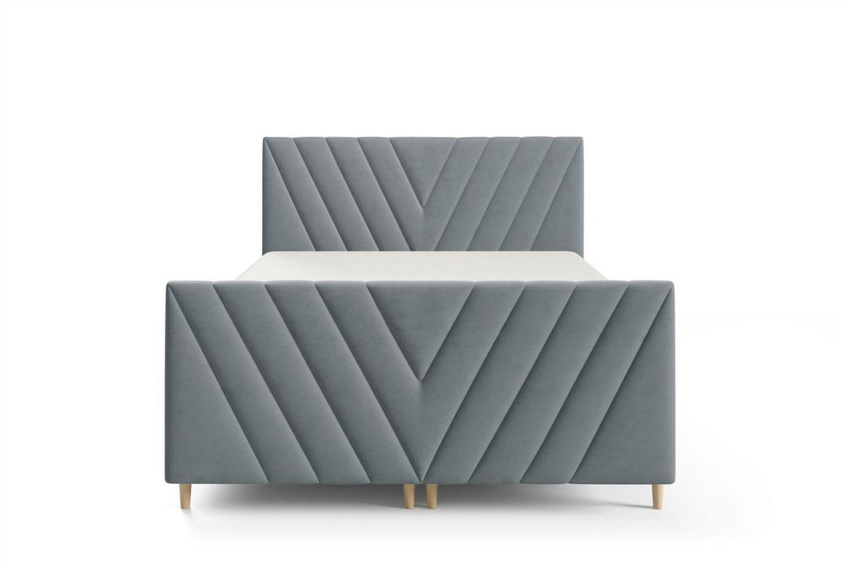 BOXBETT Carlito Premium - Grau, Holzwerkstoff/Textil (200/220cm) - Fun Möbel
